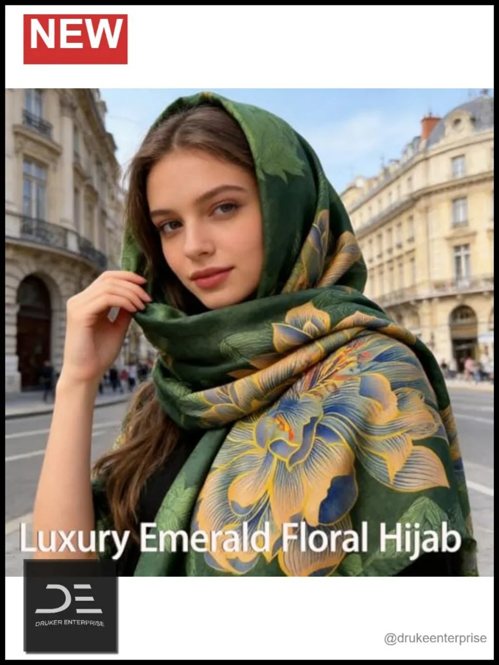 Silk Feeling Polyester Large Shawl Scarf Lightweight Wrap